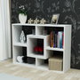 Hanah Home Estantería Blanca Moderna y Elegante - Ancho 105cm, Alto 76.4cm, Profundo 29.5cm